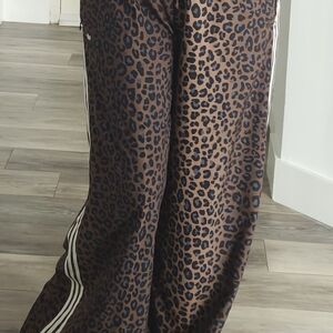Adidas Brown and Black Patterned Pants Animal Print Size Large Sold Out In Store